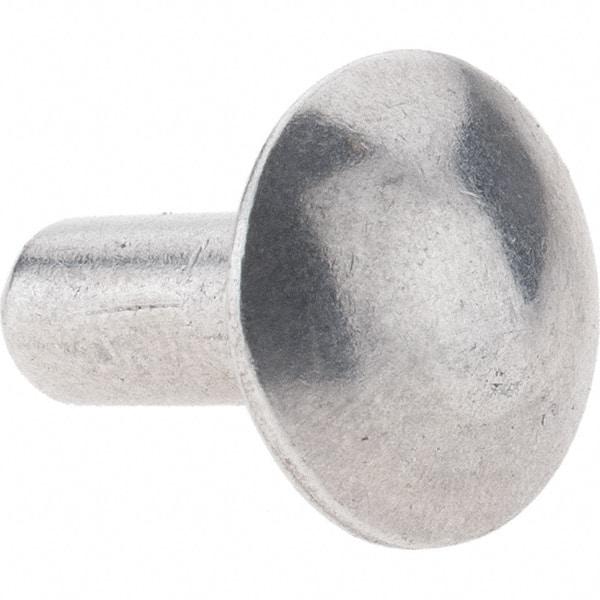 Value Collection - 3/16" Body Diam, Brazier Aluminum Solid Rivet - 1/2" Length Under Head - A1 Tooling