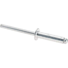 Value Collection - Size 610 Dome Head Aluminum Open End Blind Rivet - Aluminum Mandrel, 0.501" to 5/8" Grip, 3/8" Head Diam, 0.192" to 0.198" Hole Diam, 0.825" Length Under Head, 3/16" Body Diam - A1 Tooling