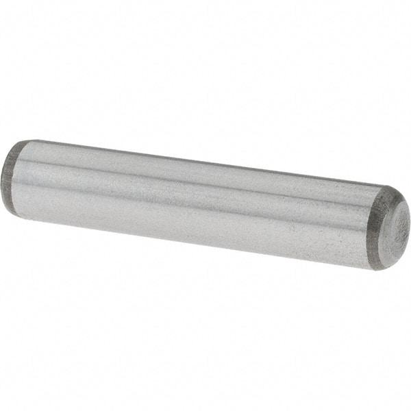 Value Collection - 1/4" Diam x 1-1/4" Pin Length Grade 8 Alloy Steel Standard Dowel Pin - C 50-58 Hardness, 12,800 Lb Breaking Strength, 1 Beveled & 1 Rounded End - A1 Tooling