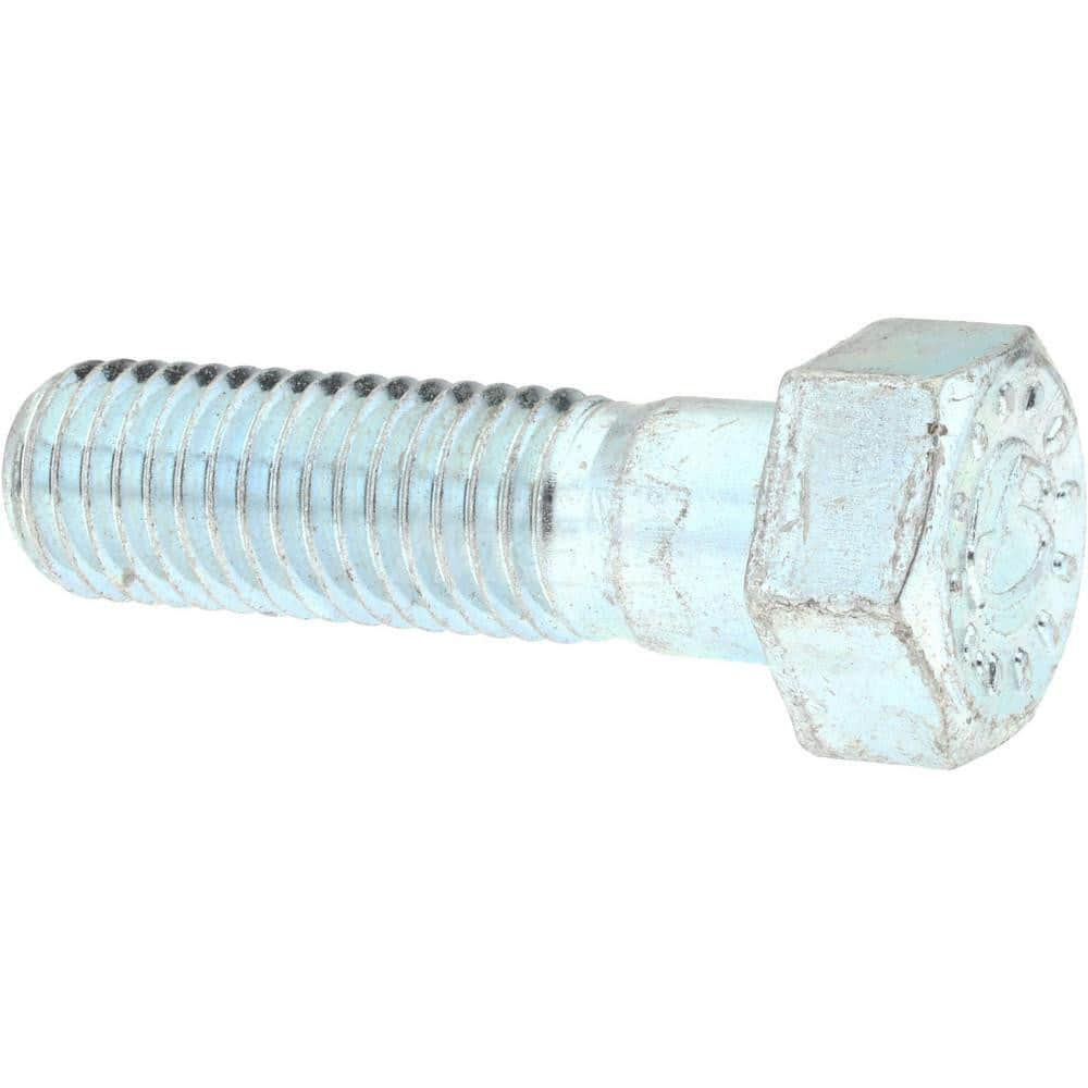 Hex Head Cap Screw: 5/8-18 x 3-3/4″, Grade 9 Alloy Steel, Zinc-Plated Clear Chromate