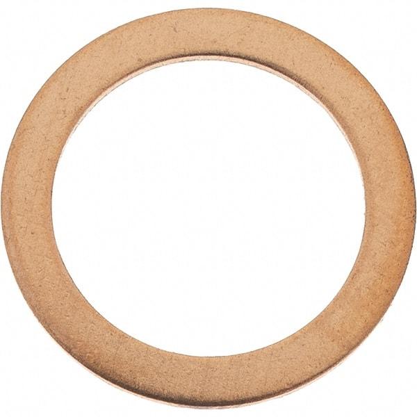 Value Collection - 9/16 SAE, 39/64" ID x 13/16" OD Oil Drain Plug Gasket - 1/32" Thick, Copper - A1 Tooling