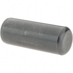 Value Collection - 1/2" Diam x 1-1/4" Pin Length Grade 8 Alloy Steel Standard Dowel Pin - Bright Finish, C 47-58 & C 60 (Surface) Hardness, 29,450 Lb (Single Shear), 58,900 Lb (Double Shear) Breaking Strength, 1 Beveled & 1 Rounded End - A1 Tooling