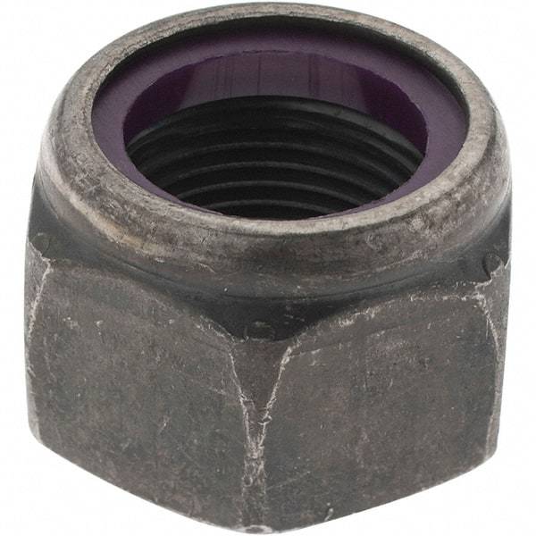 Value Collection - 1-14 UNF Grade 8 Hex Lock Nut with Nylon Insert - 1-7/16" Width Across Flats, 1-3/64" High, Uncoated - A1 Tooling