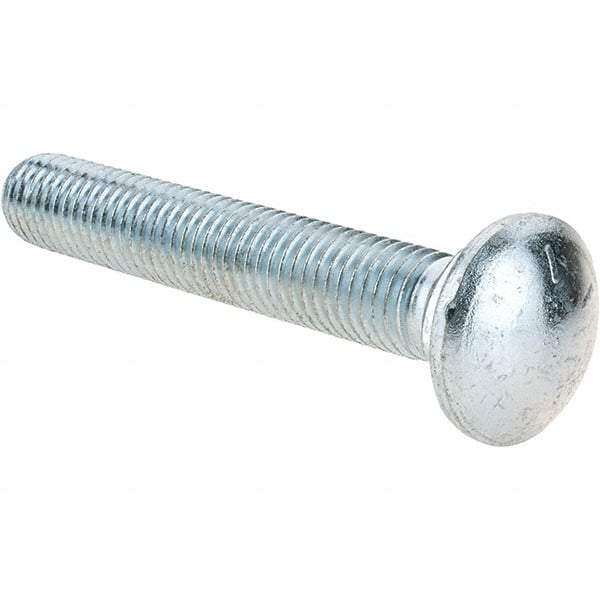 Value Collection - 5/8-11 UNC 4" Length Under Head, Standard Square Neck, Carriage Bolt - Grade 8 Alloy Steel, Zinc-Plated Clear Chromate Finish - A1 Tooling