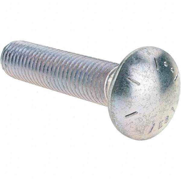 Value Collection - 5/8-11 UNC 3" Length Under Head, Standard Square Neck, Carriage Bolt - Grade 8 Alloy Steel, Zinc Trivalent Chromate Finish - A1 Tooling