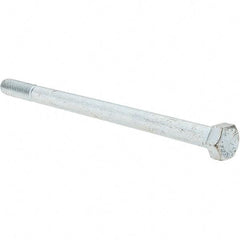 Value Collection - 3/8-16 UNC, 6" Length Under Head Hex Head Cap Screw - Partially Threaded, Grade 8 Alloy Steel, Zinc-Plated Finish, 9/16" Hex - A1 Tooling