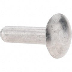 Value Collection - 1/4" Body Diam, Brazier Aluminum Solid Rivet - 1" Length Under Head - A1 Tooling