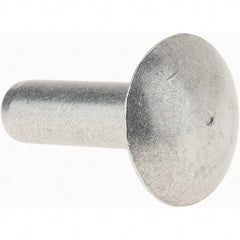 Value Collection - 3/16" Body Diam, Brazier Aluminum Solid Rivet - 5/8" Length Under Head - A1 Tooling