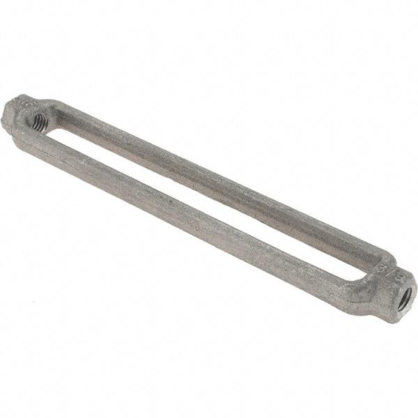 Value Collection - 1,200 Lb Load Limit, 3/8" Thread Diam, 6" Take Up, Steel Turnbuckle Body Turnbuckle - 7-1/8" Body Length, 9/16" Neck Length - A1 Tooling