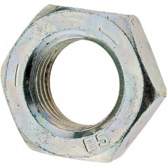 Value Collection - 9/16-18 UNF Steel Left Hand Hex Jam Nut - 7/8" Across Flats, 5/16" High, Zinc Clear Finish - A1 Tooling