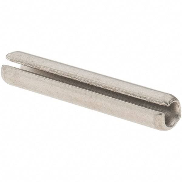 Made in USA - 1/8" Diam x 3/4" Long Slotted Spring Pin - Grade 420 Stainless Steel, Bright Finish - A1 Tooling