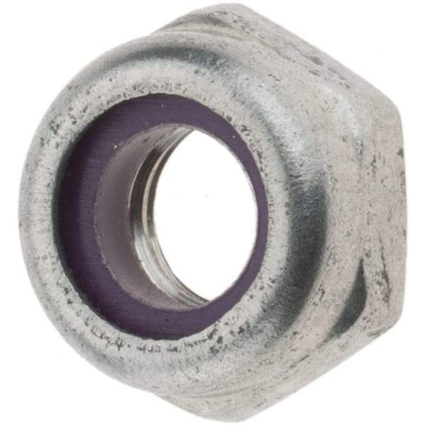 Value Collection - 1/4-28 UNF 18-8 Hex Lock Nut with Nylon Insert - 7/16" Width Across Flats, 13/64" High, Uncoated - A1 Tooling