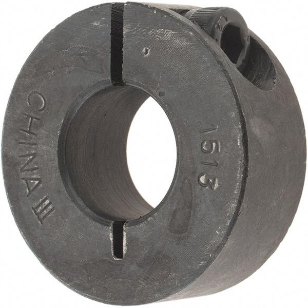 Value Collection - 15mm Bore, Steel, One Piece Clamp Collar - 1-3/8" Outside Diam - A1 Tooling