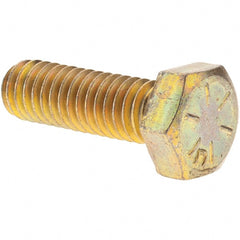 Hex Head Cap Screw: 5/16-18 x 1″, Grade 8 Steel, Zinc Yellow Dichromate Finish Fully Threaded, ASME B18.2.1 & SAE J429