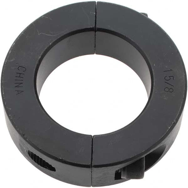 Value Collection - 1-5/8" Bore, Steel, Two Piece Shaft Collar - 2-5/8" Outside Diam, 11/16" Wide - A1 Tooling