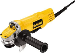 DeWALT - 4-1/2" Wheel Diam, 12,000 RPM, Corded Angle & Disc Grinder - 5/8-11 Spindle, 115 Volts, 9 Amps, Rear Exhaust - A1 Tooling