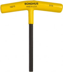 Bondhus - 5/16" Hex, T-Handle Cushion Grip, Hex Key - 6" OAL, Protanium High Torque Steel, Inch System of Measurement - A1 Tooling