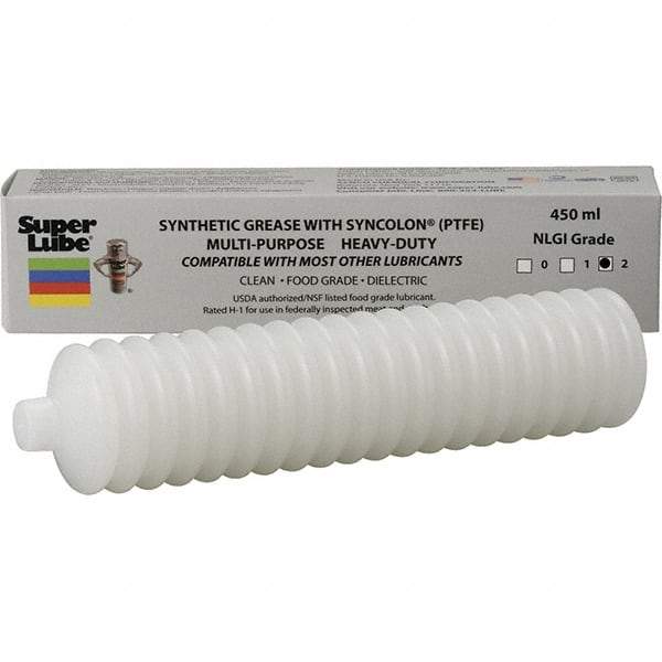 Synco Chemical - 450 mL Cartridge Synthetic Grease Cartridge - Translucent White, Food Grade, 450°F Max Temp, NLGIG 2, - A1 Tooling