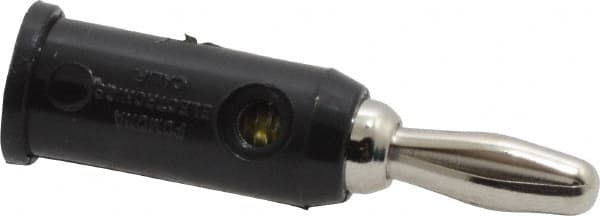 Pomona - Black Electrical Test Equipment Banana Plug - Use with 0.161-0.166" Panels, Binding Post Banana Jacks - A1 Tooling