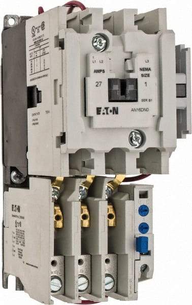 Eaton Cutler-Hammer - 240 Coil VAC, 27 Amp, NEMA Size 1, Nonreversible Open Enclosure NEMA Motor Starter - 3 hp at 1 Phase - A1 Tooling