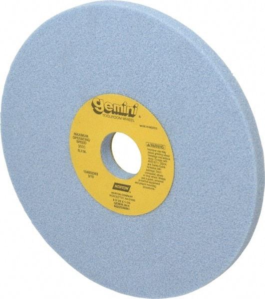 Norton - 8" Diam x 1-1/4" Hole x 1/2" Thick, H Hardness, 46 Grit Surface Grinding Wheel - Aluminum Oxide, Type 1, Coarse Grade, 3,600 Max RPM, No Recess - A1 Tooling