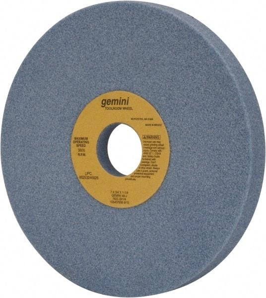 Norton - 7" Diam x 1-1/4" Hole x 3/4" Thick, J Hardness, 46 Grit Surface Grinding Wheel - Aluminum Oxide, Type 5, Coarse Grade, 3,600 Max RPM, One-Side Recess - A1 Tooling