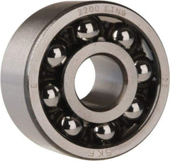 SKF - 10mm Bore Diam, 30mm OD, Open Self Aligning Radial Ball Bearing - 14mm Wide, 2 Rows, Round Bore, 389 Lb Static Capacity, 1,810 Lb Dynamic Capacity - A1 Tooling