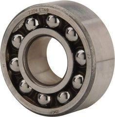 SKF - 20mm Bore Diam, 47mm OD, Open Self Aligning Radial Ball Bearing - 18mm Wide, 2 Rows, Round Bore, 933 Lb Static Capacity, 3,780 Lb Dynamic Capacity - A1 Tooling