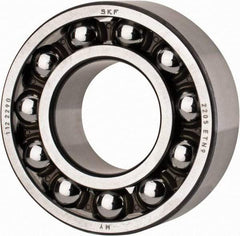 SKF - 25mm Bore Diam, 52mm OD, Open Self Aligning Radial Ball Bearing - 18mm Wide, 2 Rows, Round Bore, 989 Lb Static Capacity, 3,780 Lb Dynamic Capacity - A1 Tooling