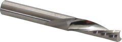 Onsrud - 3/8" Cutting Diam x 1-1/8" Length of Cut, 1 Flute, Downcut Spiral Router Bit - Uncoated, Right Hand Cut, Solid Carbide, 3" OAL x 3/8" Shank Diam, Single Edge, 21° Helix Angle - A1 Tooling