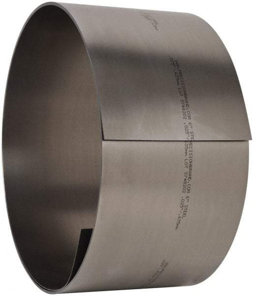 Made in USA - 15 Ft. Long x 6 Inch Wide x 0.025 Inch Thick, Roll Shim Stock - Steel - A1 Tooling