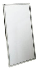 Bradley - 18 Inch Wide x 36 Inch High, Theft Resistant Rectangular Glass Washroom Mirror - Stainless Steel Frame - A1 Tooling