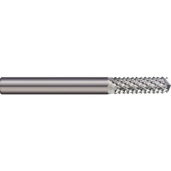 Micro 100 - 1/8" Diam, 1/2" LOC, 1/8" Shank Diam, 135° Drill Point Diamond-Pattern Router Bit - Exact Industrial Supply