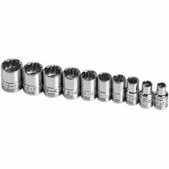 SK - 1/4" Drive Standard Socket Set - 5 to 14mm, Metric Measurement Standard - A1 Tooling