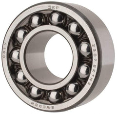 SKF - 35mm Bore Diam, 80mm OD, Open Self Aligning Radial Ball Bearing - 31mm Wide, 2 Rows, Round Bore, 2,520 Lb Static Capacity, 8,930 Lb Dynamic Capacity - A1 Tooling