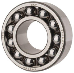 SKF - 40mm Bore Diam, 90mm OD, Open Self Aligning Radial Ball Bearing - 33mm Wide, 2 Rows, Round Bore, 3,600 Lb Static Capacity, 12,100 Lb Dynamic Capacity - A1 Tooling