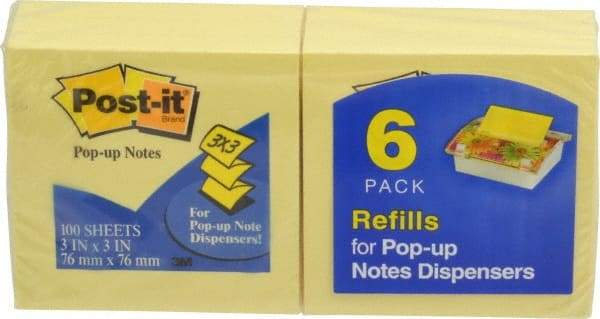 3M - 100 Sheet, 3 x 3", Note Pad/Writing Pad/Notebook - Yellow - A1 Tooling