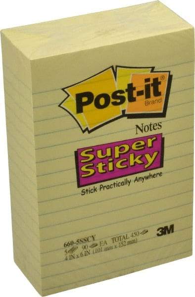 3M - 90 Sheet, 4 x 6", Note Pad/Writing Pad/Notebook - Yellow - A1 Tooling