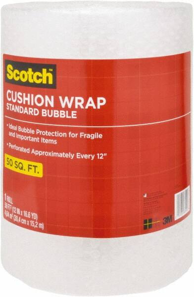 3M - 50' Long x 12" Wide, Cushion Wrap - Clear - A1 Tooling