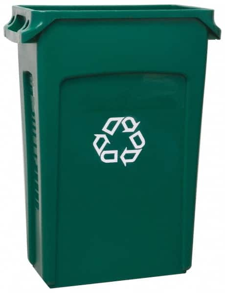 Rubbermaid - 23 Gal Green Rectangle Recycling Container - 30" High x 22" Long x 11" Wide - A1 Tooling