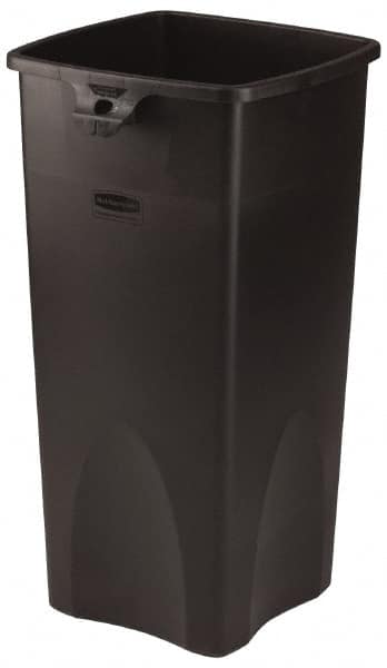 Rubbermaid - 23 Gal Black Square Trash Can - Polyethylene, 30.9" High x 16-1/2" Long x 15-1/2" Wide - A1 Tooling