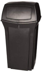 Rubbermaid - 35 Gal Black Square Trash Can - Polyethylene, 41" High x 21-1/2" Long x 21-1/2" Wide - A1 Tooling