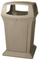 Rubbermaid - 45 Gal Beige Square Trash Can - Polyethylene, 41-1/2" High x 24-7/8" Long x 24-7/8" Wide - A1 Tooling