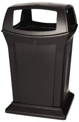 Rubbermaid - 45 Gal Black Square Trash Can - Polyethylene, 41-1/2" High x 24-7/8" Long x 24-7/8" Wide - A1 Tooling