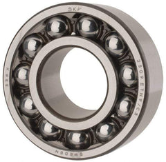 SKF - 45mm Bore Diam, 100mm OD, Open Self Aligning Radial Ball Bearing - 36mm Wide, 2 Rows, Round Bore, 4,340 Lb Static Capacity, 14,300 Lb Dynamic Capacity - A1 Tooling