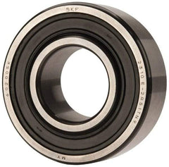 SKF - 50mm Bore Diam, 110mm OD, Double Seal Self Aligning Radial Ball Bearing - 40mm Wide, 2 Rows, Round Bore, 4,500 Lb Static Capacity, 14,300 Lb Dynamic Capacity - A1 Tooling