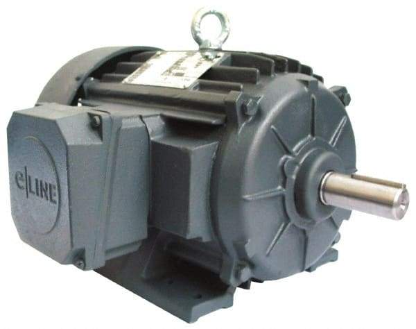 US Motors - 20 hp, TEFC Enclosure, No Thermal Protection, 1,175 RPM, 208-230/460 Volt, 60 Hz, Three Phase Energy Efficient Motor - Size 286 Frame, Rigid Mount, 1 Speed, Ball Bearings, 53.8-48.2/24.1 Full Load Amps, F Class Insulation, CCW Lead End - A1 Tooling