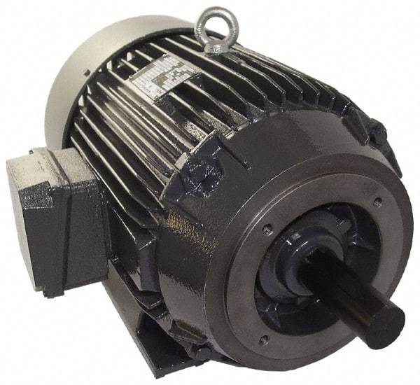 US Motors - 15 hp, TEFC Enclosure, No Thermal Protection, 3,540 RPM, 208-230/460 Volt, 60 Hz, Three Phase Energy Efficient Motor - Size 254 Frame, Rigid Mount, 1 Speed, Ball Bearings, 38.8-36.4/18.2 Full Load Amps, F Class Insulation, CCW Lead End - A1 Tooling