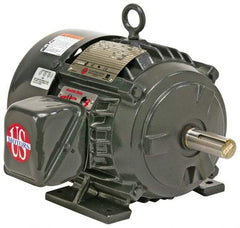 US Motors - 20 hp, TEFC Enclosure, No Thermal Protection, 3,530 RPM, 230/460 Volt, 60 Hz, Three Phase Premium Efficient Motor - Size 256 Frame, Rigid Mount, 1 Speed, Ball Bearings, 46/23 Full Load Amps, F Class Insulation, Reversible - A1 Tooling