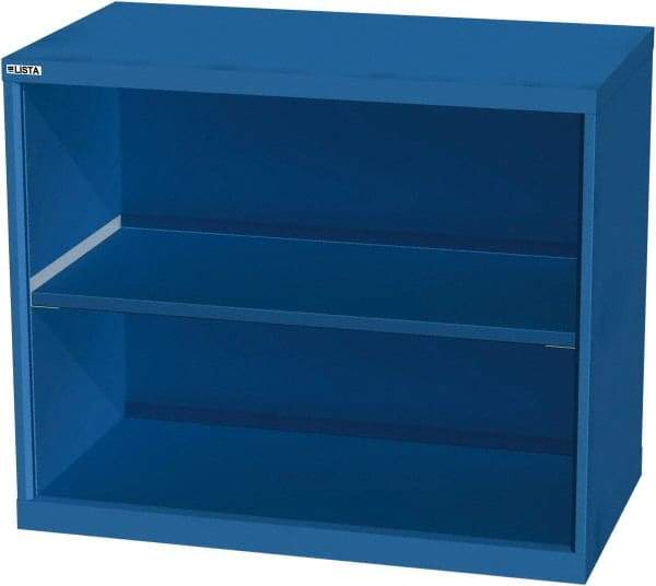 LISTA - 2 Shelf, 33-1/2" High x 40" Wide Bookcase - 22-1/2" Deep, Steel, Blue - A1 Tooling